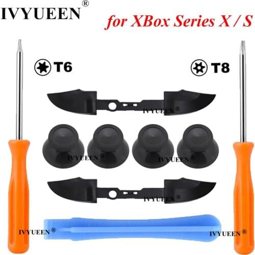 IVYUEEN for Microsoft XBox Series X S Controller RB LB Bumper Trigger Buttons Middle Holder Thumbstick Replacement Repair Part