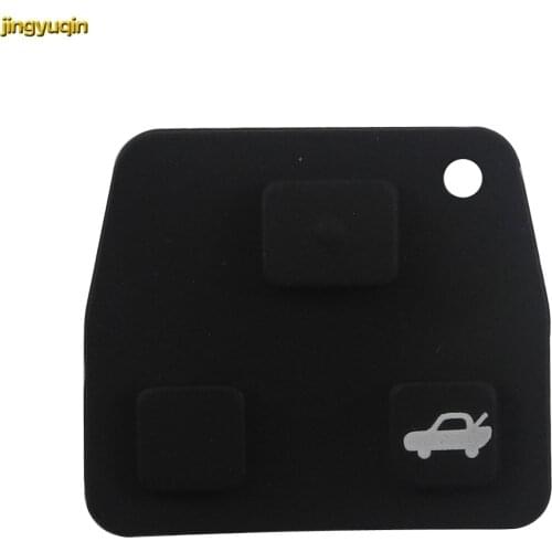Jingyuqin 50pcs Replacement Remote Key Silicone Rubber Pads 2 3 Buttons Car Key for Toyota Avensis Corolla Lexus RVA4 Styling