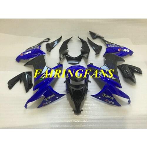 Injection mold Fairing Body kit for KAWASAKI Ninja ZX10R 08 09 10 ZX 10R 2008 2009 2010 Blue black Fairings bodywork+gifts KU20
