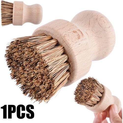 Kitchen Bamboo Handle Cleaning Brush Scourer Pan Dish Bowl Pot Brush for Household Kitchen Cleaning Tools
