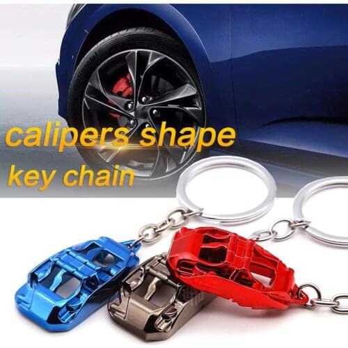 Hot Car Keychain Caliper Cover shape Key Ring For Keys Metal Wheel Brake Disc Key Ring Holder Motorcycle Key Chain Pendant