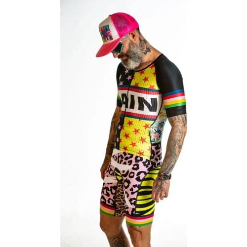 Love the pain 2020 men Bicycle Cycling Clothing Triathlon Jumpsuit Running Cycling Swimming Summer Short Sleeve skinsuit cycling