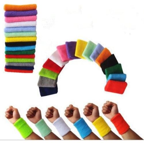 Wristband wrist bands sport arm bracers bandage basketball tennis running wrist bracers sweat belt 10*8cm 10pcs