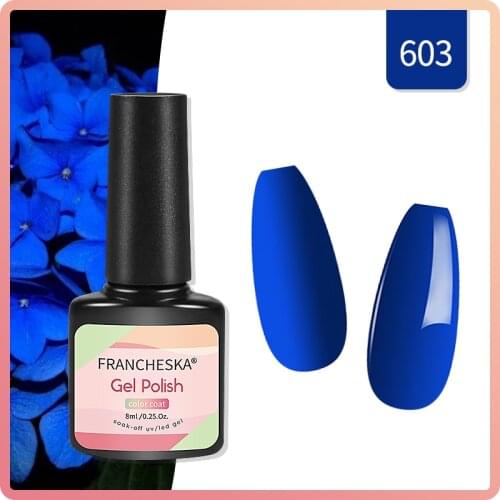 FRANCHESKA 8ml Neon Color Neon Series Nail Gel Polish UV LED Gel Varnish Soak Off Nail Art Gel Varnish Nail Polish Nail Glue