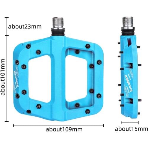 Nylon Fiber Bearing Pedal Dead Fly Nylon Fiber Bearing Pedal Installation Size 9/16 Inch Mountain Bike Pedal