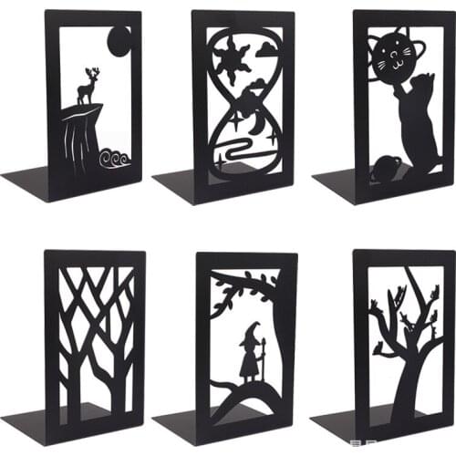 Fantasy Forest Hollow Book Stand , Metal Telescopic Book Stand , Desktop Storage Rack