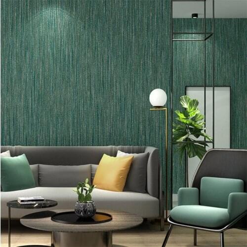 Simple modern pure pigmented Japanese linen wallpaper blue green Nordic style papel de pared living room bedroom fresh wallpaper