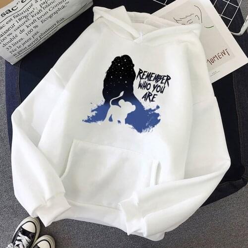 Hakuna Matata Disney Hoodies The Lion King Sweatshirts Remember Who You Are Letter Printed Men Pullover Fashion Harajuku Clothes