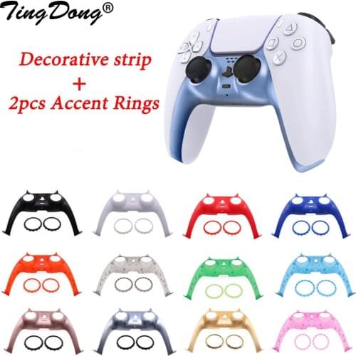 1PCS For PS5 Gamepad Decorative Strip for PS5 DualSense Controller Replacement Shell Decoration Strip With Accent Rings