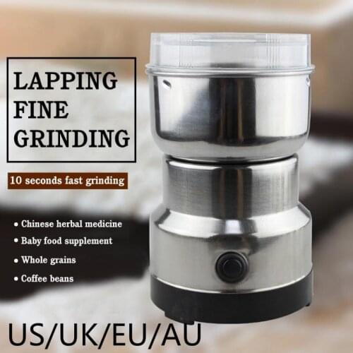 1 Pcs Stainless Steel Home Kitchen Office 150W 220V Portable Home Office Tools Electric Coffee Bean Grinder Blenders Home Cocina