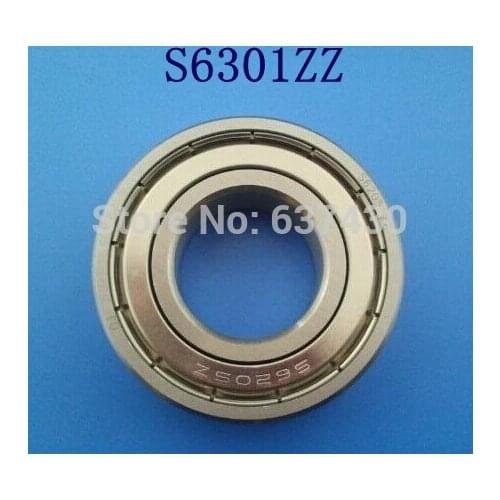 10pcs S6301ZZ stainless steel 440C deep groove ball bearing 12*37*12 mm