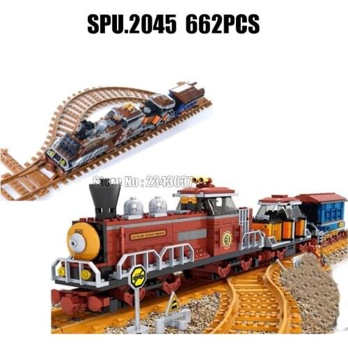 Ausini 25710 662pcs Urban Old Classic Train 4 Building Block Toy