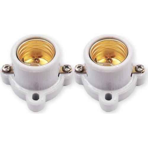 4pcs Ceramic E27 Lamp Holder Universal Copper Screw Cap Light Bulb Wall Lamp E27 Base Led Light Socket