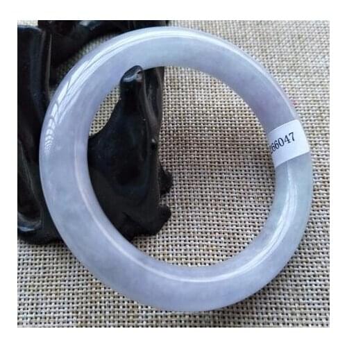 58-60mm Certified 100% Natural Lavender Jadeite JADE Bracelet Bangle (Certificate delivery)