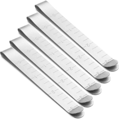5Pcs Silver Sewing Quilting Clips Stainless Steel Hemming Clips Measurement Ruler Patchwork Fabric Quilting Craft Sewing Tool