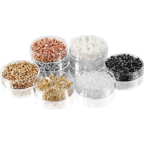 800Pcs/Box Mix Color Silicone Round Ear Plug Blocked Caps Earrings For DIY Jewelry Making Finding Accessories Supplies Wholesale