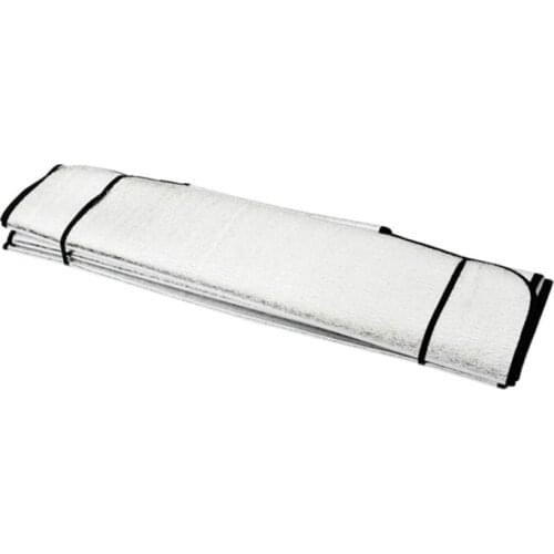 Car Foldable Windshield Sunshade Front And Rear Window Sun Shade Silver 140 X 70Cm