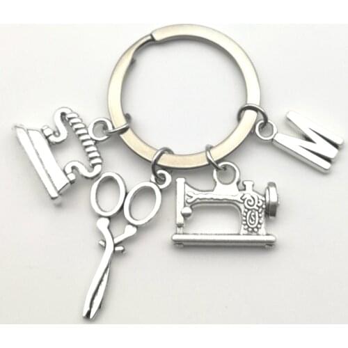 New fashion jewelry Sewing machine Keychain, Ironing machine charm Keychain,vintage sewing machine, seamstress, Ironing machine