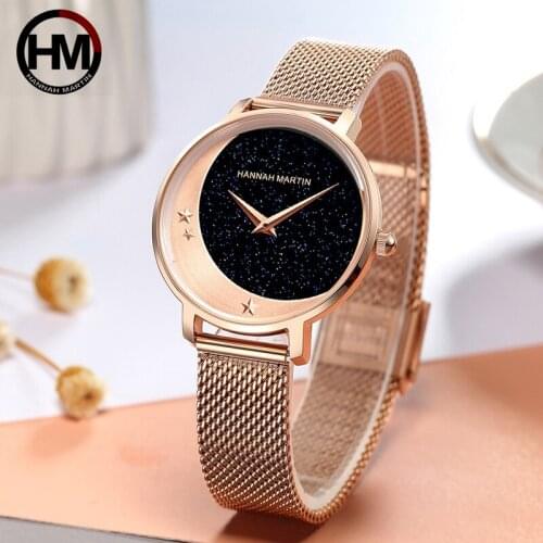 Womens Wristwatch Luxury Ladies Bracelet Watches Alloy Steel Fashion Moon Stars Dress Thin Analog Quartz Watch For Women reloj