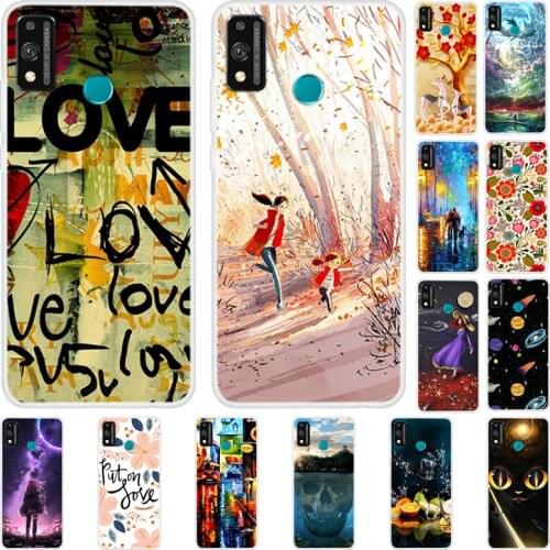 Case For Honor 9X Lite Phone Cover Back Fitness Silicone Bumper And Softness TPU With Happy Town Series