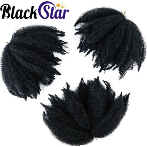 Marley Hair Afro Kinky Twist Crochet Marley Braiding Hair Marley Kinky Crochet braids 8‘’ Short Hair Synthetic Hair Extensions