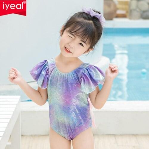 IYEAL Baby Girls Swimwear Girl Bowknot Tankini Kids Bikini Short Sleeve Halter Swimsuit Newborn Bathing Suit Beachwear