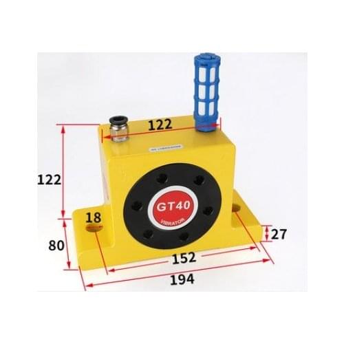 3/8'' GT-40 GT40 bin stock mini Pneumatic Vibrators,Pneumatic Turbine Vibrator pneumatic hammer Arch breaking vibrator PNEU-TEK