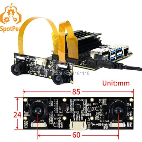 Raspberry Pi IMX219-83 Stereo Camera 8MP Binocular Camera Module Depth Vision for Raspberry Pi CM3/CM3+ NVIDIA Jetson Nnao B01