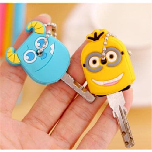 Cartoon Silicone Protective key Case Cover For key Control Dust Cover Holder Organizer Home Accessories Supplies-1PC
