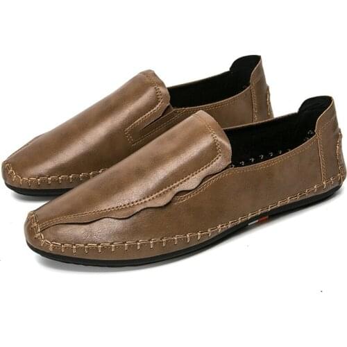 Leather Mens Shoes Casual And Comfortable Loafers Moccasin High-Quality Shoes Mens Lightweight Driving Shoes 2021 New