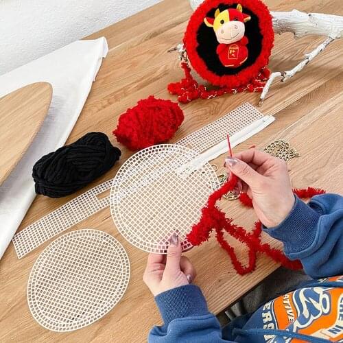 Coral Fleece Bull Round Material Set for Phone Bag Handbag DIY