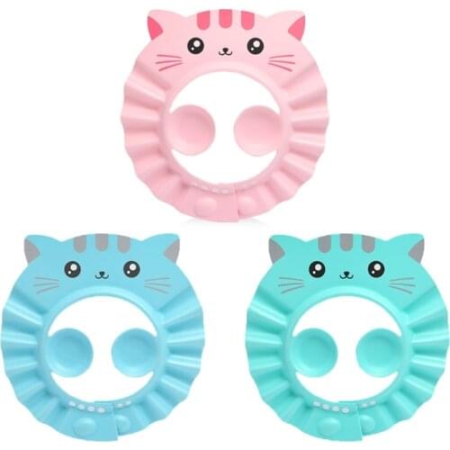 2021 New Cartoon Shower Bath Toy with Ear Covering Interactive Soft EVA Hat for Bathtub Toddler Summer Gift Head-Friendly