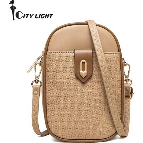 New Big Capacity Mobile Phone Pocket Shoulder Bag Mini Hasp Handbag Ladies Casual Messenger Bag Multifunction Crossbody Bag