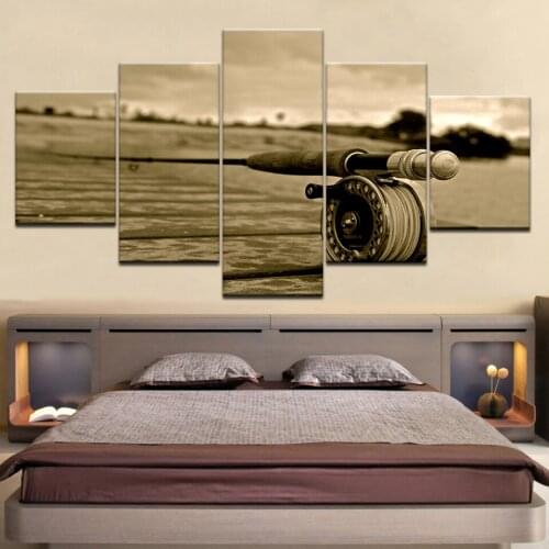 Hunting and Fishing 5 Panel/piece HD Print modern wall posters Canvas Art Painting For home living room decoration