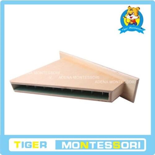 Wholesale professional montessori material wood educational toy stands for long red rods A011
