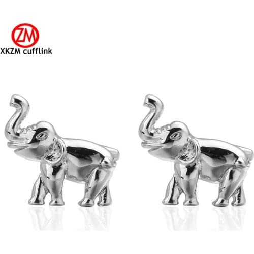 Luxury Men Silvery Elephant Cufflinks High Quality Lawyer Groom Wedding Cufflinks For Mens Shirt Cuff Links French Jewelry