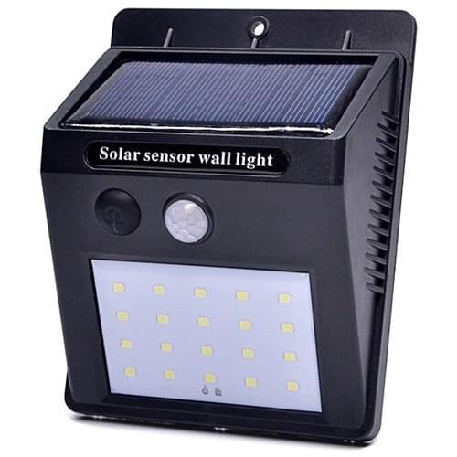 20 LED Solar Lights Outdoor Waterproof Solar Powered Motion Activated Sensor Light Wireless Security Lights Outside Wall Lamp