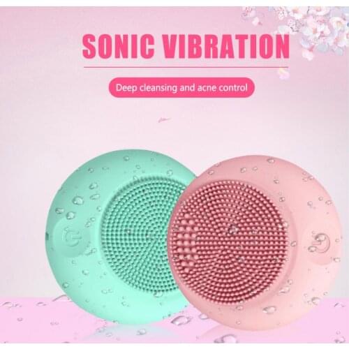 Ultrasonic Silica Gel Face Cleaning Device Blackhead Acne Removal Rechargeable Electric Facial Cleaner Beauty Instrument