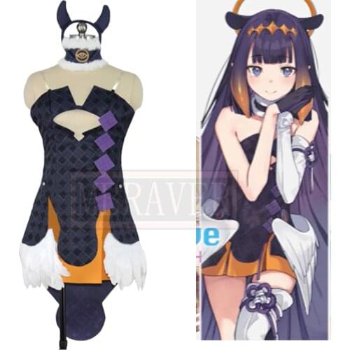 Hololive Vtuber Ninomae Ina’nis Uniform Suit Any Size Cosplay Costume Women Halloween Carnival Party