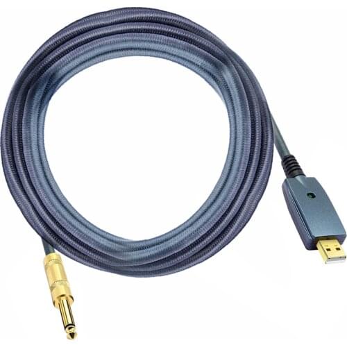 USB Guitar Cable Guitar Cable Electric Guitar Accessories Guitar Audio Connector Cord Adapter 6.35mm Guitar Cable Interface