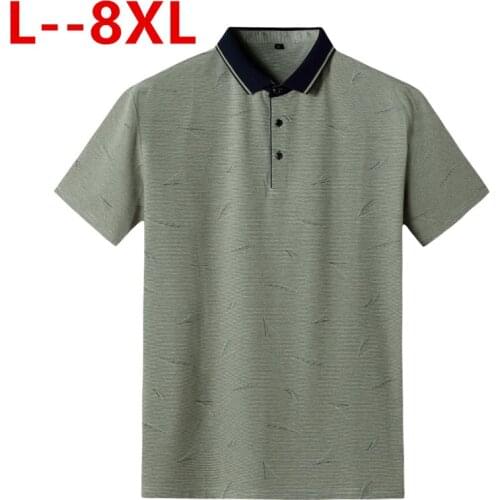 High 8XL 4XL 6XL 5XL Quality Mens Polo Shirt Brand Clothing Short Sleeve Business Casual Stripe Designer Homme Camisa Breathable