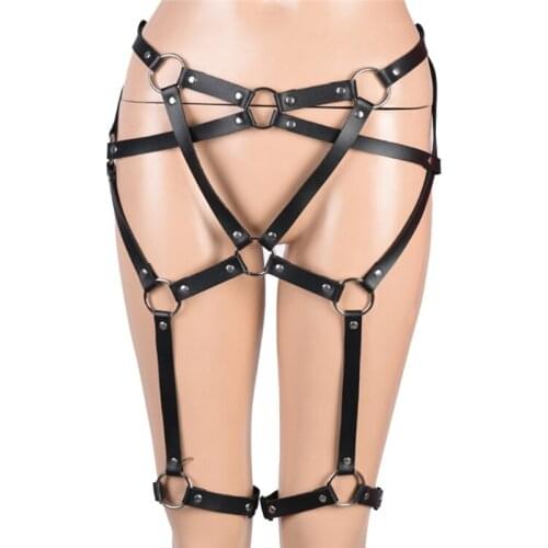 Women Punk Strap Band From Waist To Leg Fashion Adjustable Suspender Straps Sexy Garters Bondage Belt Body Belts