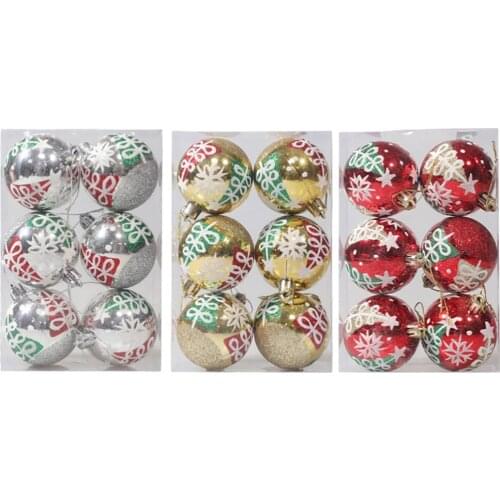 1 Set 18Pcs Electroplate Christmas Balls Xmas Tree Pendants (Assorted Color)
