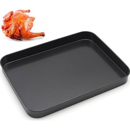 10-inch rectangular Pizza Pan bake mold grilled chicken wings cake bread tray baking oven Non-Stick Baking Pan Free shipping