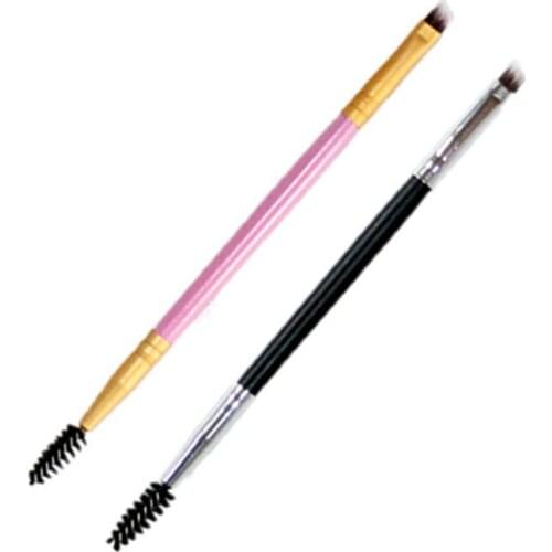 10pcs/pack New Professional Double Sided Ended Eyebrow Wand Brow Shaping Angled Eyelash Brushes Makeup Tool Beauty