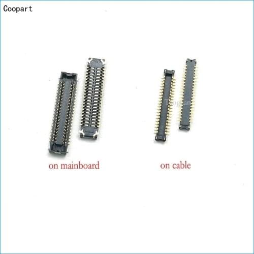 2pcs/lot Coopart New 40PIN LCD display FPC Connector Port Plug on Mainboard/cable for Xiaomi Redmi note 9/ note 9S