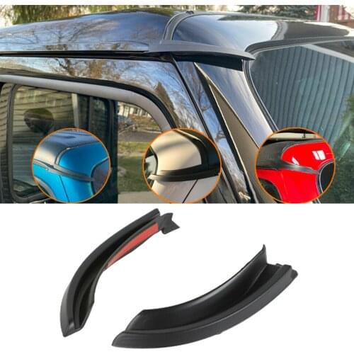 2PCS Water Rain Gutter Extension For Jeep Wrangler JL 2018 2019 2020 Accessories, Black