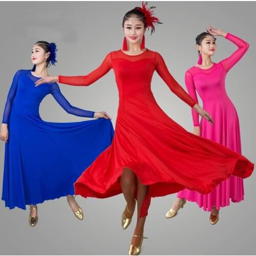 2018 standard ballroom dress ballroom dance competition dresses waltz dress costume danse 4 color flamenco