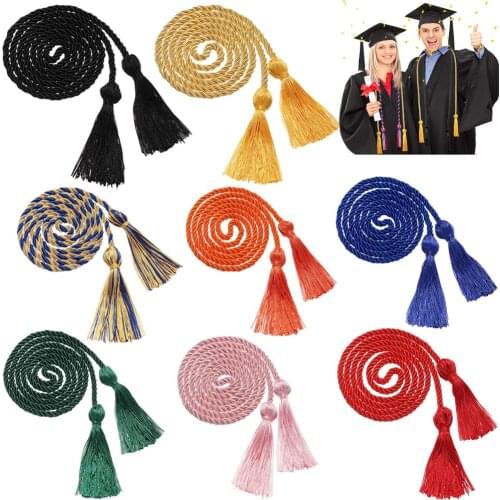 2021 Graduation Honor Cords Tassels Cord Polyester Yarn Honor Cord for Bachelor Gown for Graduation Students Drawstring Rope