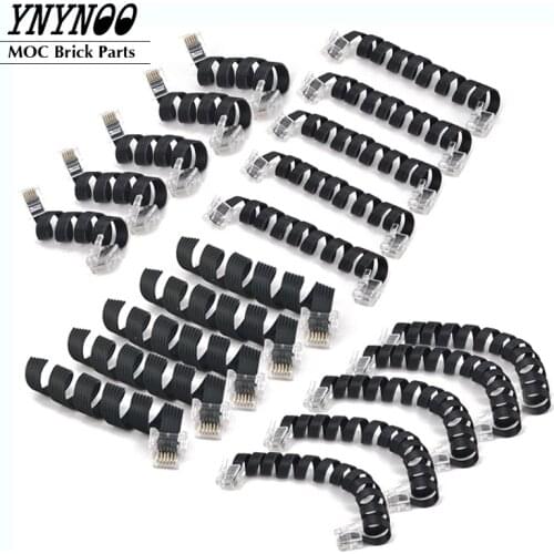 5Pcs/lot New 25cm 35cm 50cm Power Part Function The Wedo 2.0 Cable Building Blocks with Crystal Connector Port Fit for EV3 45544